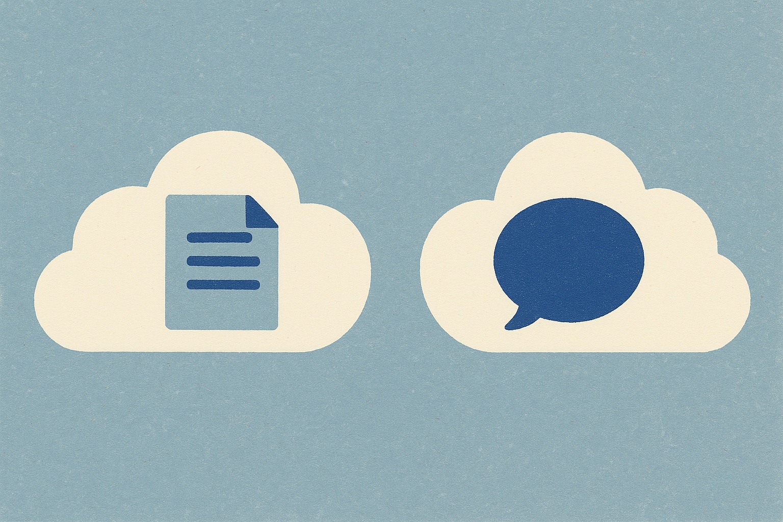 Same cloud, same terms. AI just talks back.