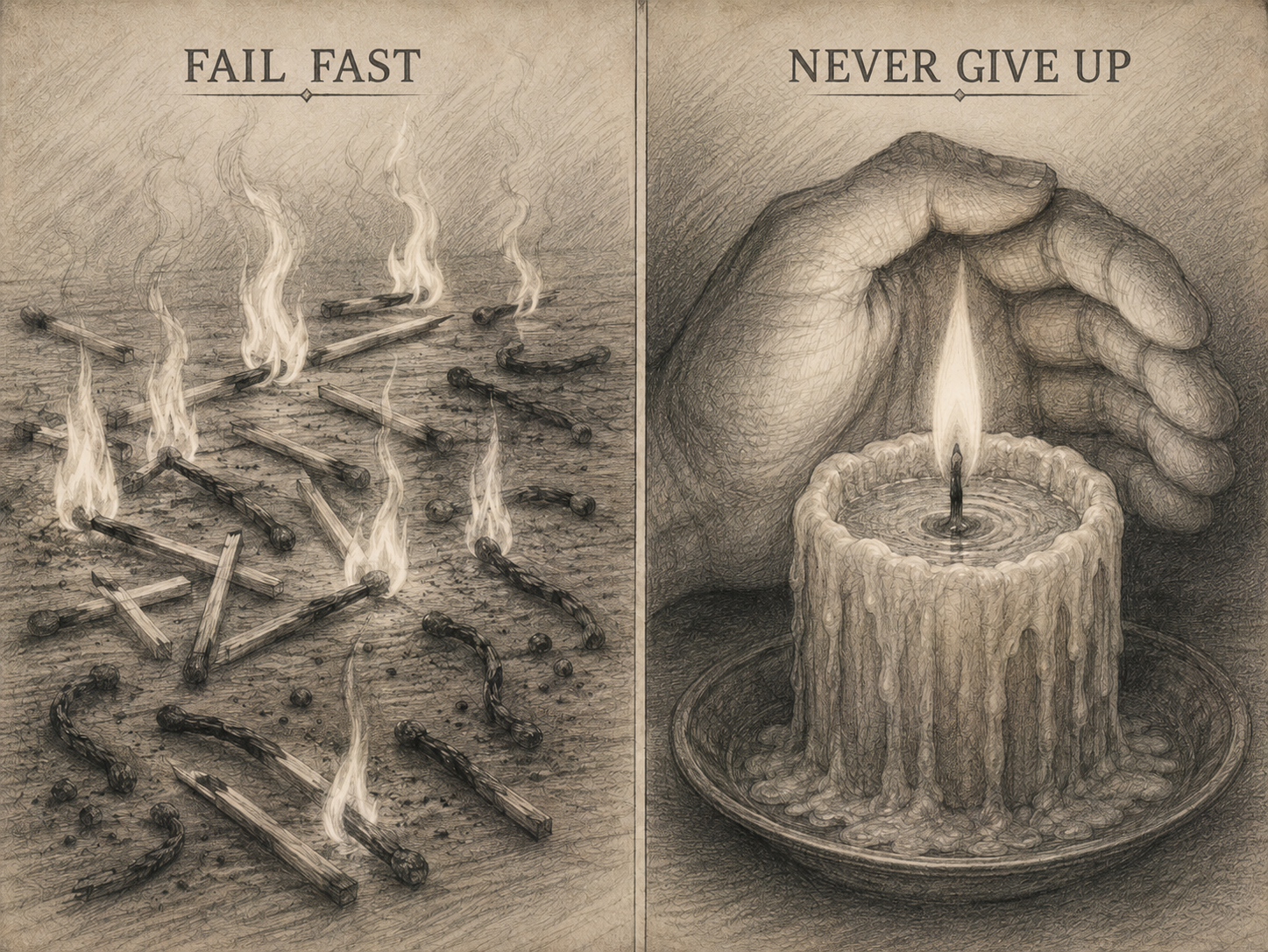 Two of the most common pieces of startup advice are "fail fast" and "never give up"