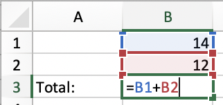 Spreadsheet sample “program” and corresponding Javascript code ↓↓↓
