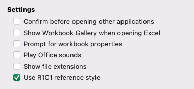 It is possible even to this date to set Excel to use R1C1 reference style. I’ve yet to meet anyone that uses it except in VBA scripts.